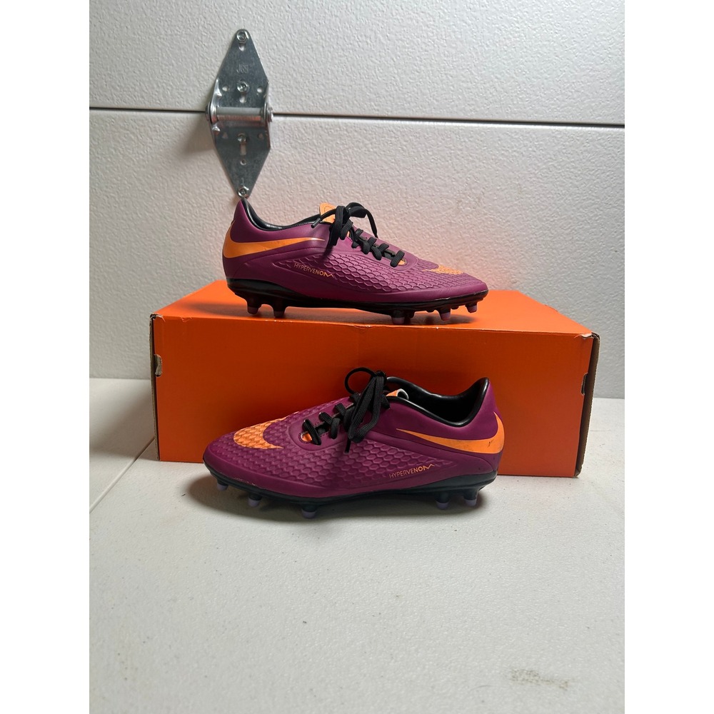 Nike Hypervenom Phelon II FG Purple Orange Womens Size 6.5 #3100
